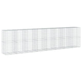 Gabion Basket with Cover 800x100x200 cm Galvanised Iron 3295239