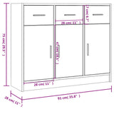 Sideboard Concrete Grey 91x28x75 cm Engineered Wood 823012