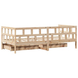 Daybed with Drawers without Mattress 90x200 cm Solid Wood 3302083