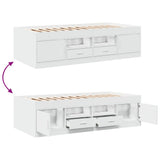 Daybed with Drawers without Mattress White 90x190 cm Single 3280251