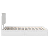 Storage Bed with Headboard White 120 x 190 cm Engineered Wood 3411229