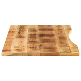 Desk Top with Curve 110x50x2.5 cm Solid Wood Rough Mango 370180