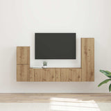 TV Cabinet Set Wall-mounted 4 pcs Artisan Oak Engineered Wood 3409032