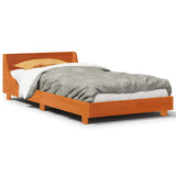 Bed Frame without Mattress Wax Brown 90x190 cm Single Solid Wood Pine 850751