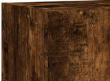 5 Piece TV Wall Units with LED Smoked Oak Engineered Wood 3216747