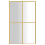 Walk-in Shower Wall with Clear ESG Glass Gold 118x195 cm 154949