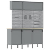 Work Cabinet Set with Drawer with Storage Manual 8 pcs Red 3321433