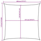 Sun Shade Sail Light Grey 4.5x4.5 m 100% Polyester Oxford 4000404