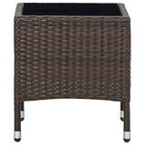 Garden Table Brown 40x40x45 cm Poly Rattan 45900