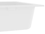 Kitchen Sink Quartz and Resin 76 x 48 x 30 cm White 147084