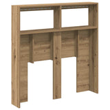 Headboard Cabinet with LED Artisan Oak 100x17x102 cm 863126