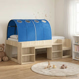 Bed Frame with Tunnel 3 pcs Sonoma Oak and Blue Engineered Wood 3423637