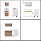 7 Piece Kitchen Cabinet Set Lyon White Engineered Wood 3067623
