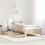 Bed Frame without Mattress 90x190 cm Single Solid Wood Pine 3309791