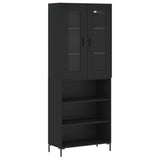 Highboard Black 69.5x34x180 cm Engineered Wood 3198722
