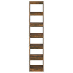 Book Cabinet/Room Divider Smoked Oak 40x30x198 cm 813596