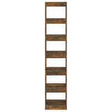 Book Cabinet/Room Divider Smoked Oak 40x30x198 cm 813596