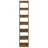 Book Cabinet/Room Divider Smoked Oak 40x30x198 cm 813596