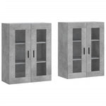 Wall Mounted Cabinets 2 pcs Concrete Grey Engineered Wood 3197957