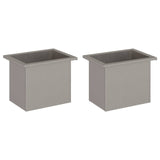 Garden Planter with LED 2 pcs Rusty 30 x 40 x 30 cm 8008083