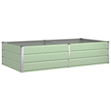 Planter Pastel Green 195 x 100 x 45 cm Galvanised Steel 42018271