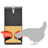 Chicken Feeder Black 32.5 x 20.5 x 43 cm Cold-Rolled Steel 874684