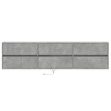 TV Wall Cabinet with LED Concrete Grey 180x31x45 cm 3307936