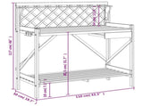 Potting Bench with Trellis Grey Solid Wood Fir 368430