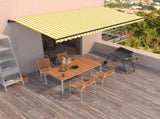 Manual Retractable Awning 600x350 cm Yellow and White 3069238