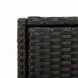 Garden Storage Cabinet Black 55x55x111 cm Poly Rattan 365559