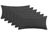 Cushion Cover 6 pcs HEERLEN Dark Grey 50 x 70 cm Boucl 911344