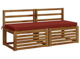 2-Piece Bench Cushions SOEST 2 pcs 100% Polyester Red 949735
