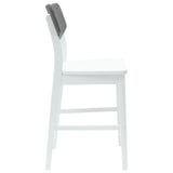 Dining Chairs 2 pcs White 48 x 49 x 95 cm Solid Rubber Wood 42020480