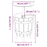 3-in-1 Ice Cooler Table Light Brown Polypropylene 364160