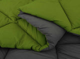 Full Year Duvet Green and Anthracite 240 x 260 cm Microfiber 42025571