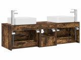 Bathroom Cabinet Set 3 pcs Smoked Oak 49.5 x 41 x 63 cm 3405823