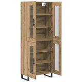 Highboard 2 pcs Artisan Oak Engineered Wood and Glass 3403196
