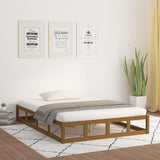 Bed Frame without Mattress Honey Brown 120x190 cm Small Double Solid Wood 820834