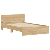 Bed Frame Sonoma oak Engineered wood, Plywood Double Bed Frame 3207611