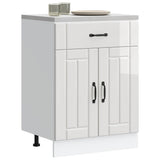 Kitchen Base Cabinet Lucca High Gloss White Engineered Wood 853729