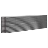 Garden Raised Bed Galvanised Steel 260x40x68 cm Anthracite 318906