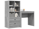 Desk with Drawer with Shelf with Storage 2 pcs Grey Sonoma 3337302