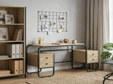 Desk with Storage Sonoma Oak 145 x 50 x 75 cm 8008009