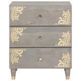 Bedside Cabinet Grey 50 x 33 x 62 cm Solid Mango Wood 4018781