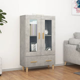 Highboard Concrete Grey 70x31x115 cm Engineered Wood 812550