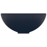 146968 Luxury Bathroom Basin Round Matt Dark Blue 32,5x14 cm Ceramic