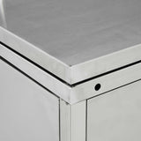 145382 Quadruple Wheelie Bin Shed 240 L Stainless Steel