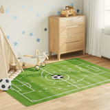Kids' Rug Green 160x230 cm Football Field Washable 136621