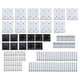 Fence Panel Set WPC 1737x186 cm Black 3070437
