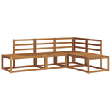 Outdoor Sofa Set 4 Piece Natural Solid Acacia Wood 3366947
